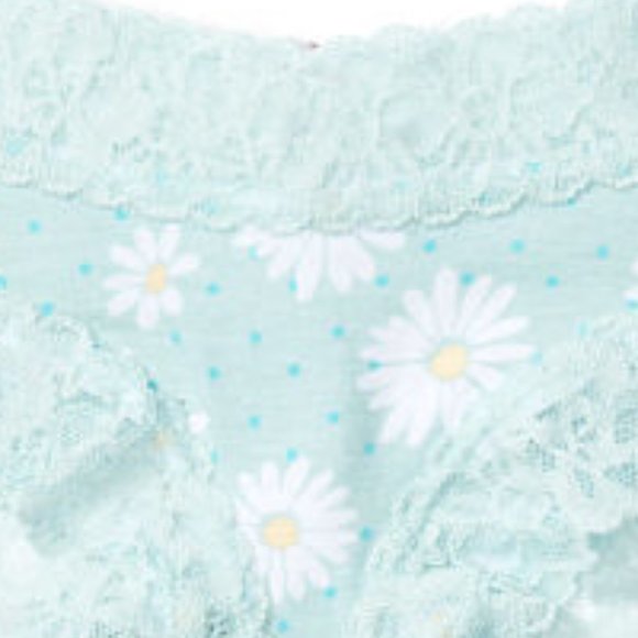 VS Cheeky Aqua Daisy Dot Lace NWT Victoria’s Secret NWT - Picture 13 of 15
